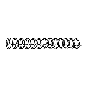 Espiral gbc preta modelo wire 3:1 6,3 mm n.4 com capacidade para 45 folhas