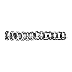 Espiral gbc preta modelo wire 3:1 7,9 mm n.5 com capacidade para 60 folhas