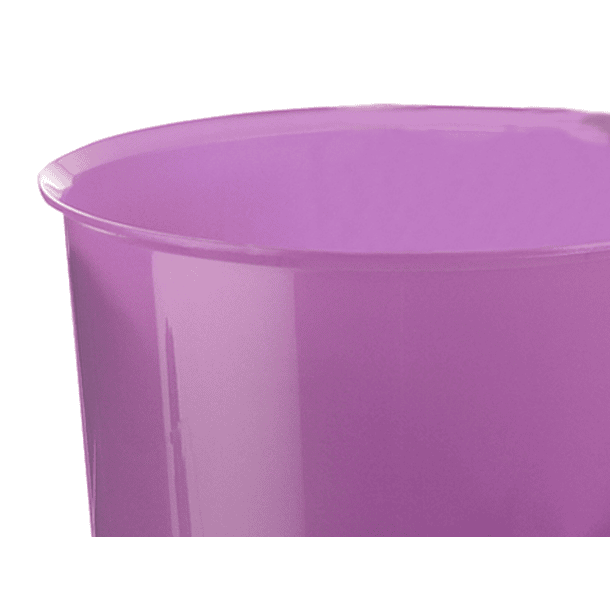 Cesto q-connect de papeis em plastico violeta translucido 16 litros - 31 x 29 cm 4