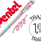 Esferografica roller hibrida metalica pentel k186 rosa ponta de 0,8 mm ideal para papel e madeira resistente a - thumbnail 1