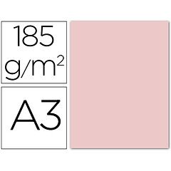 Cartolina guarro din a3 rosa 185 gr pack de 50 folhas