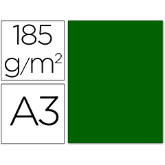 Cartolina guarro din a3 verde bilhar 185 gr pack de 50 folhas