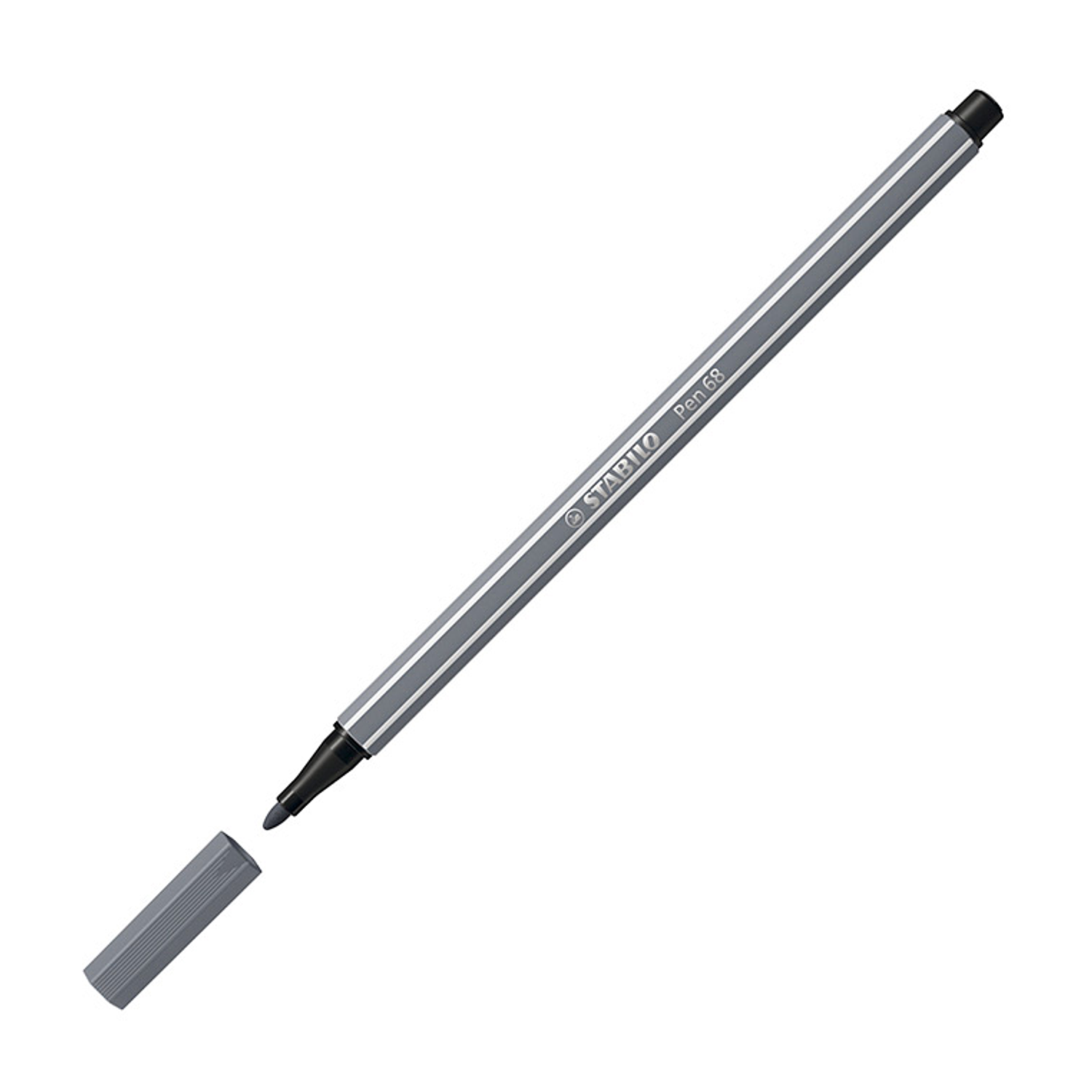 Marcador stabilo aguarelavel pen 68 cinza azulado medio 1 mm 3