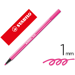 Marcador stabilo aguarelavel pen 68 rosa 1 mm