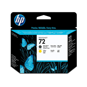 Tinteiro hp 72 cabeça preto mate e amarelo designjet t610/1100