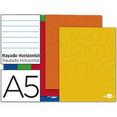 Caderno agrafado liderpapel din a5 80 f pautado 60gr