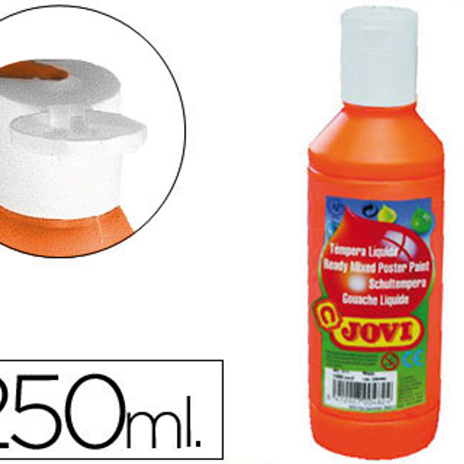 Guache liquido jovi 250 ml -laranja 1