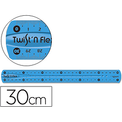 Regua plastico flexivel maped de 30 cm cores sortidas