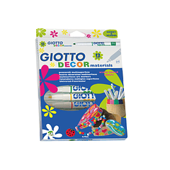 Marcador giotto decor materials caixa de 12 cores sortidas