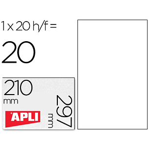 Etiquetas adesivas apli de poliester resistente a intemperie para impressora tinteiro e laser 210x297 mm