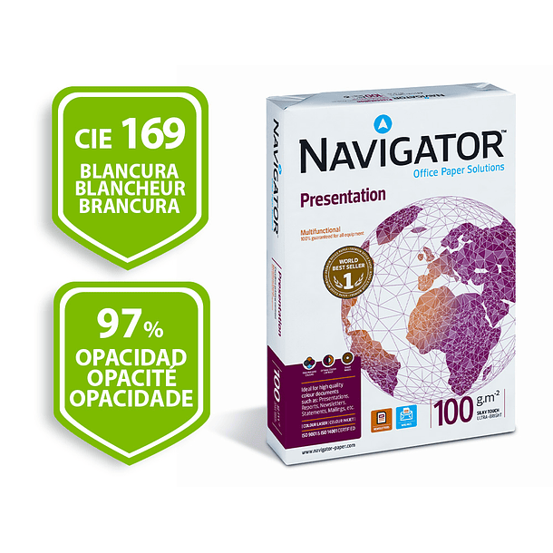 Papel fotocopia navigator din a3 pack 500 folhas 100 gr 1