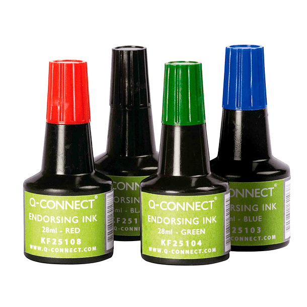 Tinta para almofada q-connect azul frasco de 28 ml 6