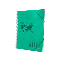 Capa catalogo liderpapel com espiral 80 bolsas polipropileno din a4 verde