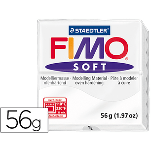 Pasta para modelar staedtler fimo soft 56 gr cor branco