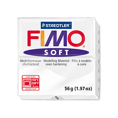 Pasta para modelar staedtler fimo soft 56 gr cor branco