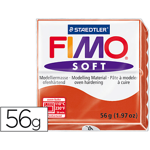 Pasta para modelar staedtler fimo soft 56 gr cor vermelho indian