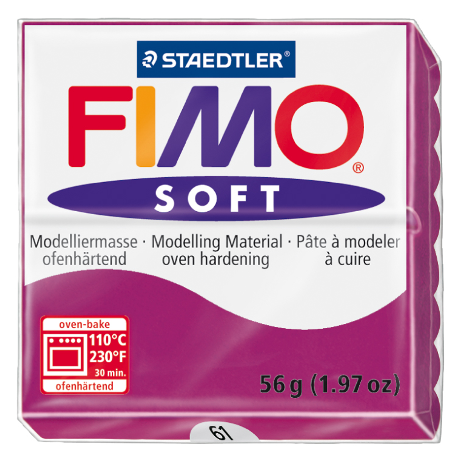 Pasta para modelar staedtler fimo soft 56 gr cor purpura 2