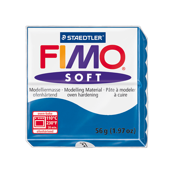 Pasta para modelar staedtler fimo soft 56 gr cor azul 1