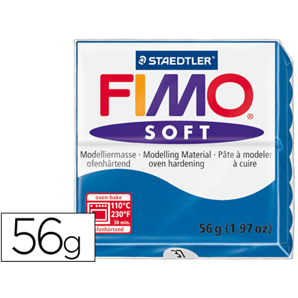 Pasta para modelar staedtler fimo soft 56 gr cor azul 2