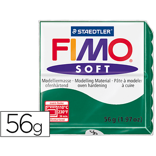 Pasta para modelar staedtler fimo soft 56 gr cor verde esmeralda