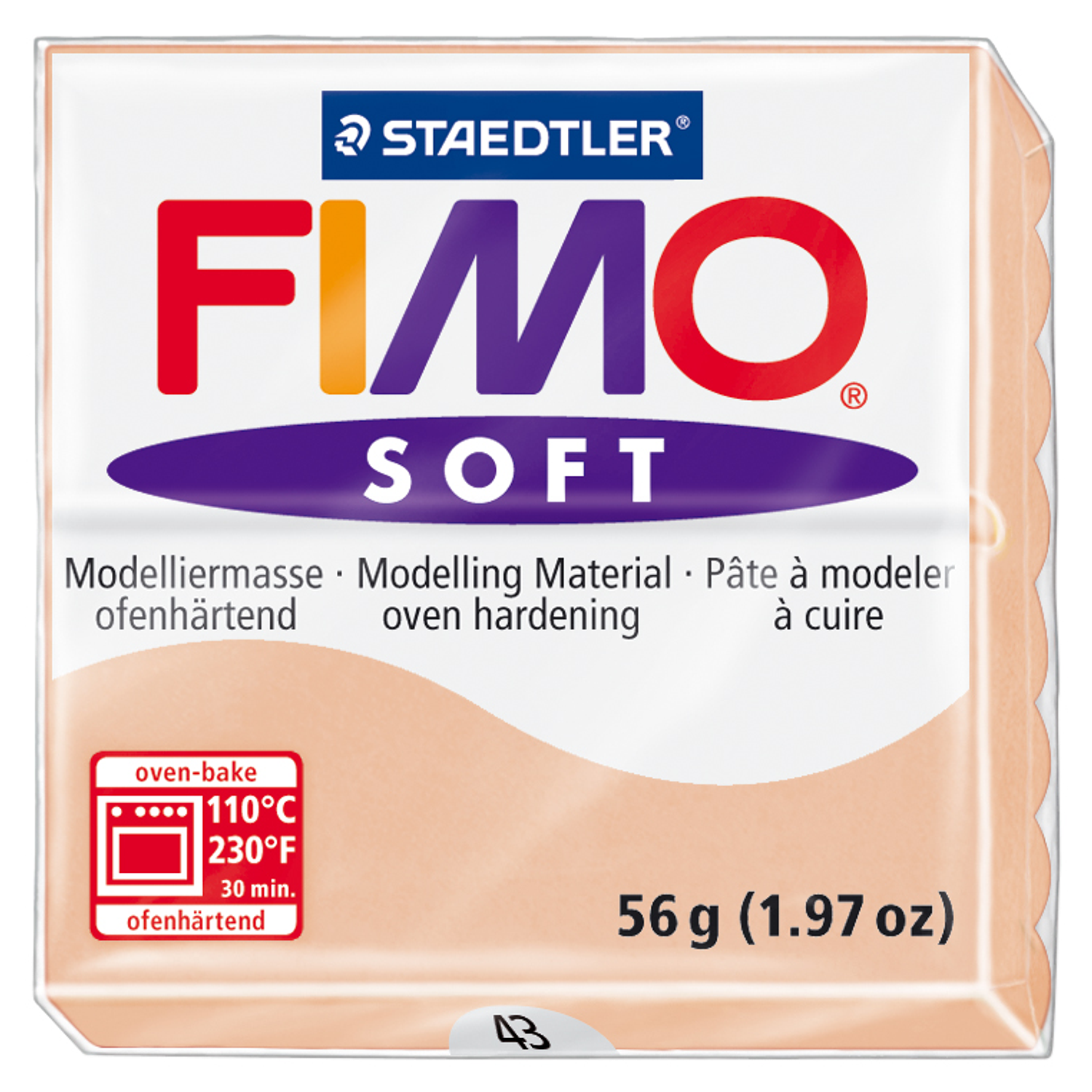 Pasta para modelar staedtler fimo soft 56 gr cor carne 2