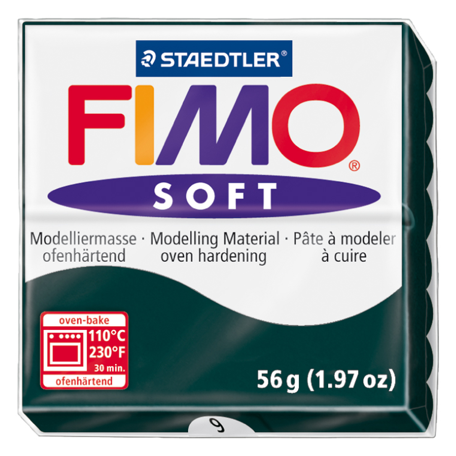 Pasta para modelar staedtler fimo soft 56 gr cor preto 2