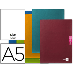 Caderno agrafado liderpapel scriptus din a5 48 f lisa sem margem cores sortidas papel 90 gr