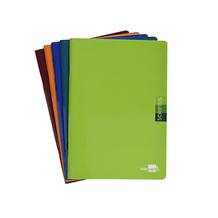 Caderno agrafado liderpapel scriptus din a5 48 f lisa sem margem cores sortidas papel 90 gr