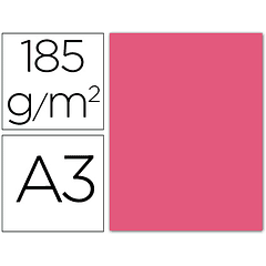 Cartolina guarro din a3 fucsia 185 gr pack de 50 folhas