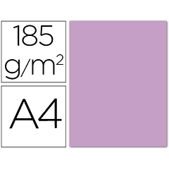 Cartolina guarro din a4 lilas 185 gr pack de 50 folhas