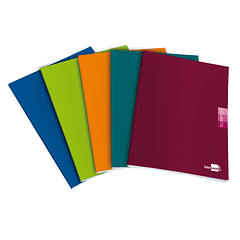 Caderno escolar liderpapel scriptus 48 folhas din a5 quadricula 6 mm papel 90 gr com margem