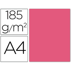 Cartolina guarro din a4 fucsia 185 gr pack de 50 folhas