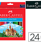 Lapis de cor faber-castell c/ 24 cores hexagonal madeira reflorestada - Miniatura 1