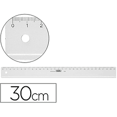 Regua m+r 30 cm plastico transparente