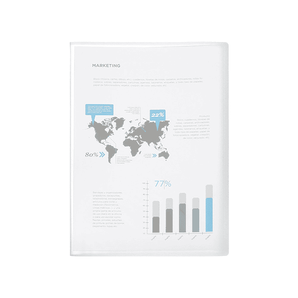 Capa catalogo liderpapel 40 bolsas polipropileno din a4 traslucida transparente 2