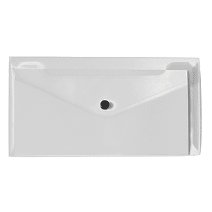 Bolsa porta documentos liderpapel com mola formato 26x14 cm cor transparente