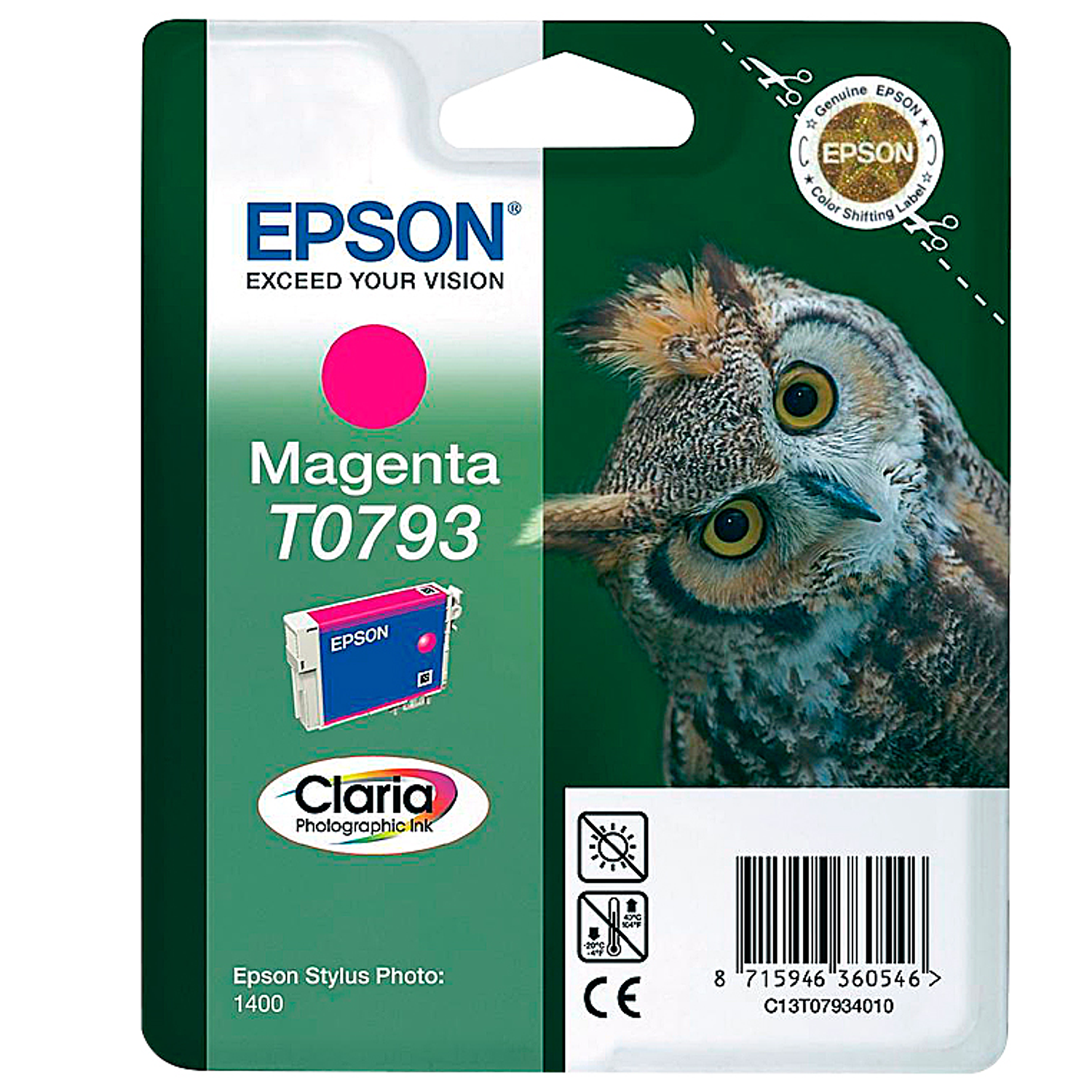 Tinteiro epson stylus to 7934 magenta p50/ px650/ 700w/ 710w/ 720wd/ 730wd/ 800fw 2