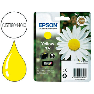 Tinteiro epson t1804 amarelo expression home xp-102 xp-205 xp-305 xp-405 capaciidad 180 pag