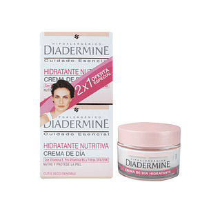 Creme hidratante diadermine para pele seca e sensivel 50ml pack de 2