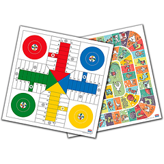 Jogo parchis poliester com jogo do ganso com 40 cm