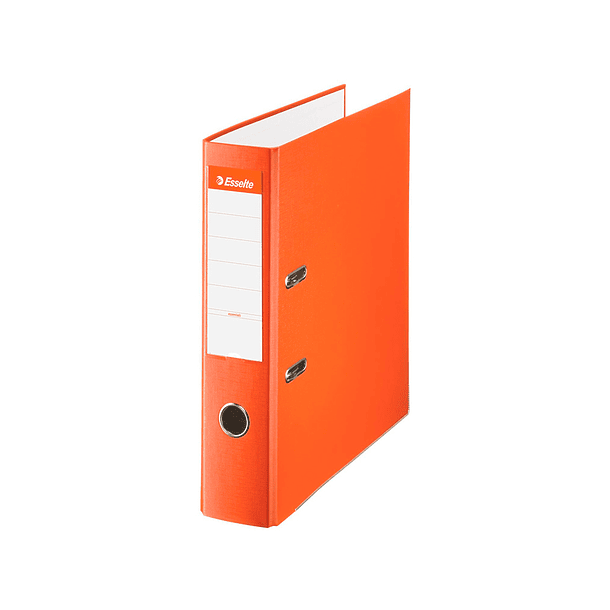 Archivador de palanca esselte carton forrado pvc folio lomo de 75 mm con rado naranja 2