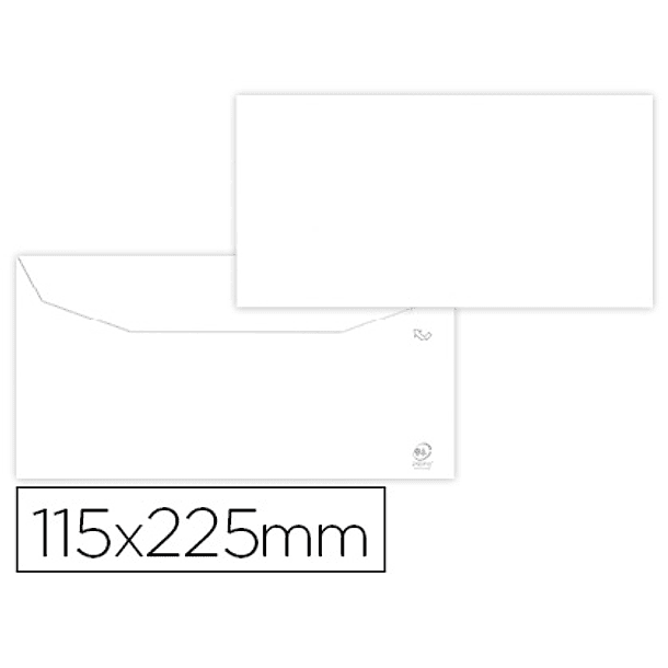 Envelope liderpapel branco 115x225 mm com aba engomada papel offset 80 gr caixa de 500 unidades 1