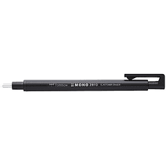 Porta borrachas tombow com clip ponta de borracha preta redonda 2,3 mm diametro cor preto