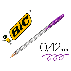 Esferografica bic cristal large fashion roxo ponta 1,6 mm