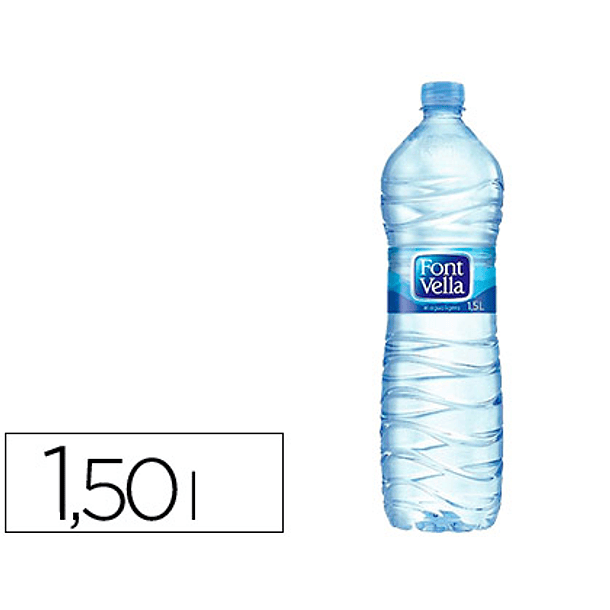 Agua mineral natural font vella garrafa de 1,5l