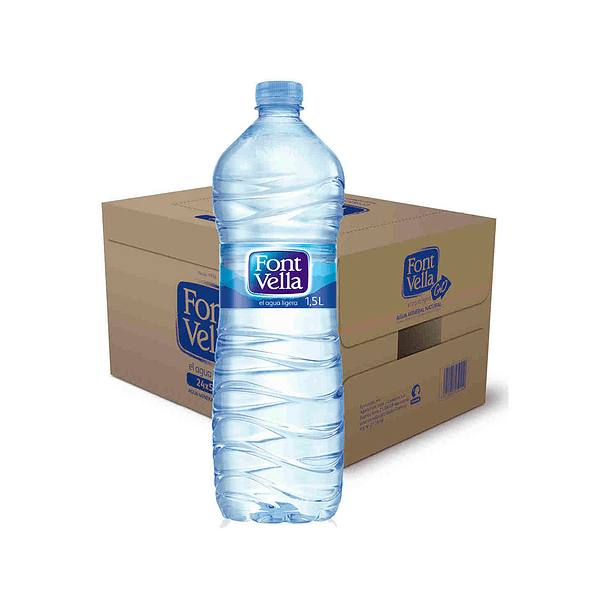 Agua mineral natural font vella garrafa de 1,5l
