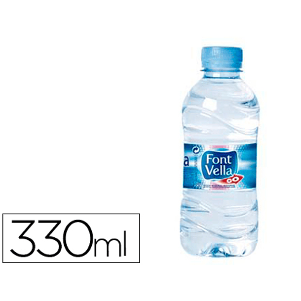 Agua mineral natural font vella garrafa de 330ml