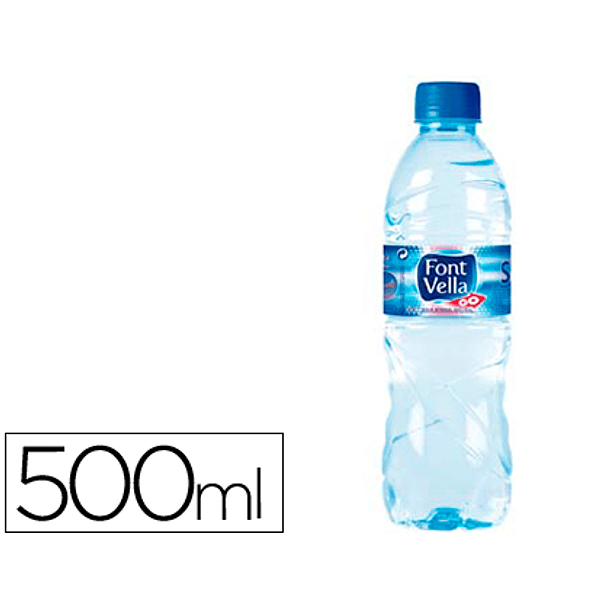 Agua mineral natural font vella garrafa de 500ml