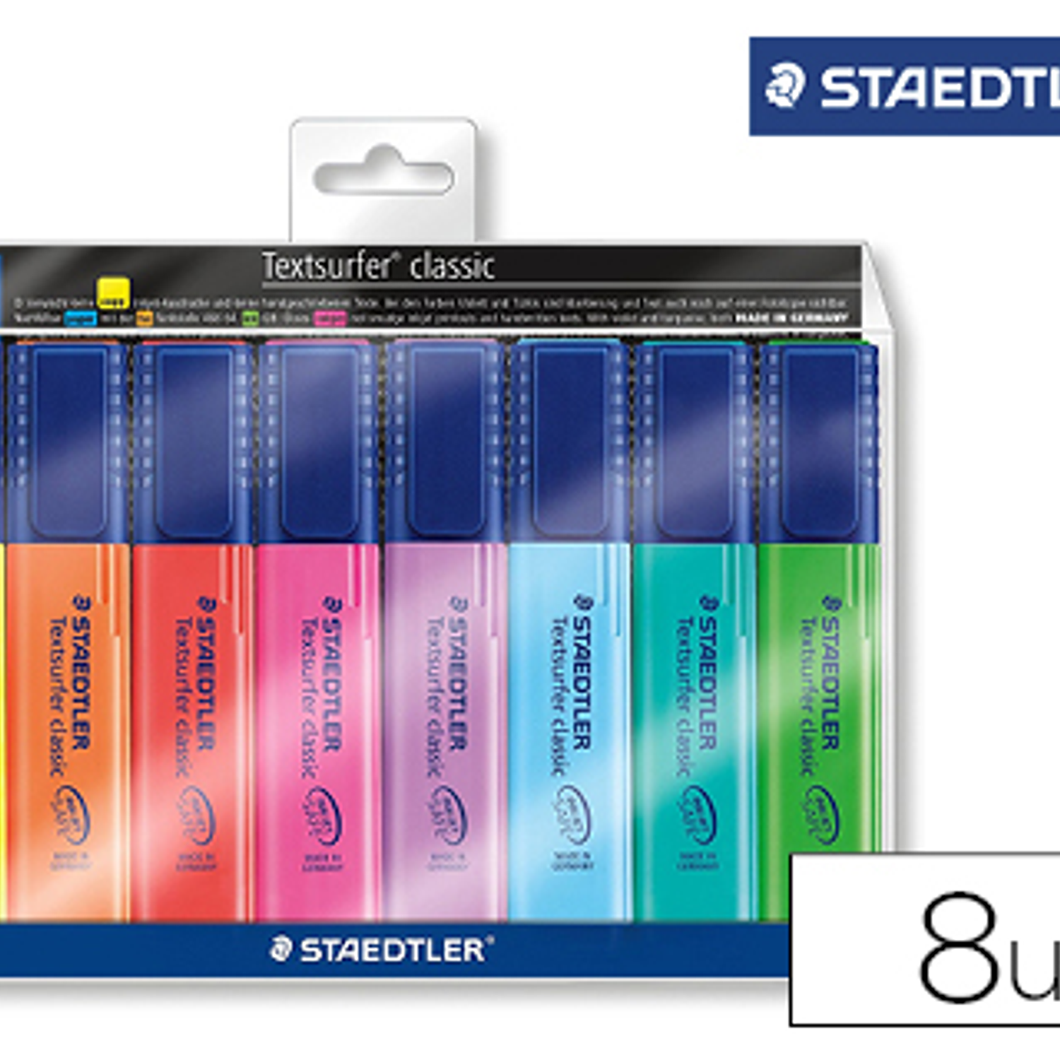 Marcador staedtler textsurfer 364 fluorescente bolsa de 6 unidades cores sortidas + 2 oferta 1