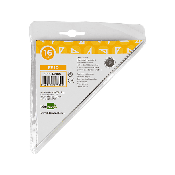 Aristo liderpapel geometria 16 cm plastico cristal com pega fixa 3